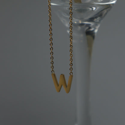 LETTER W Pendant Chain Necklace