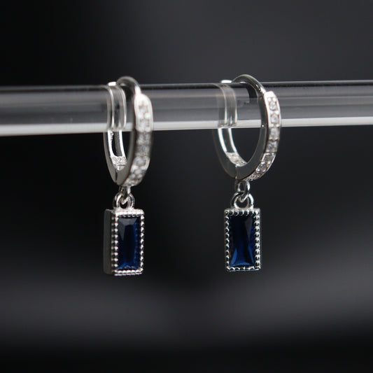 NAVY S925 Silver Blue Earrings
