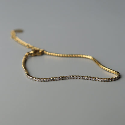 TOSCA Gld/Silver Tennis Link Bracelet