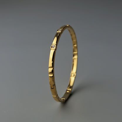 LUCA Crystal Linked Bangle Bracelet