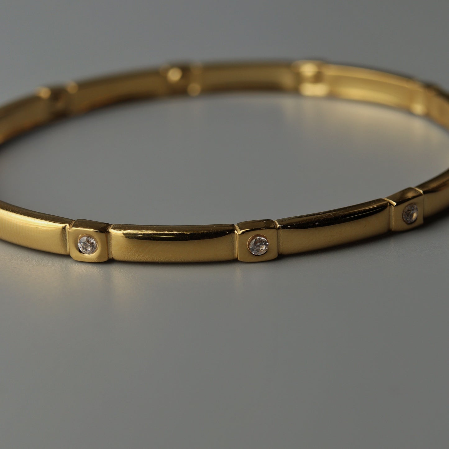 LUCA Crystal Linked Bangle Bracelet