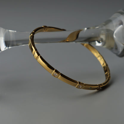 LUCA Crystal Linked Bangle Bracelet