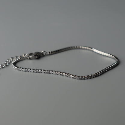 TOSCA Gld/Silver Tennis Link Bracelet