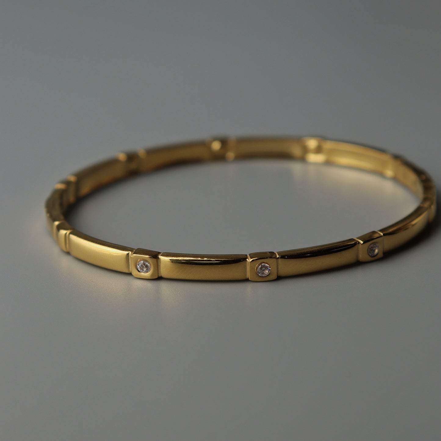 LUCA Crystal Linked Bangle Bracelet