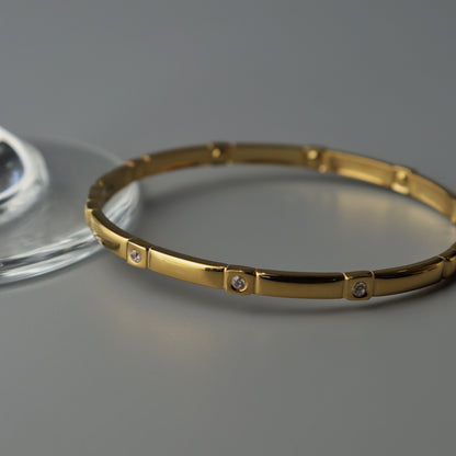 LUCA Crystal Linked Bangle Bracelet