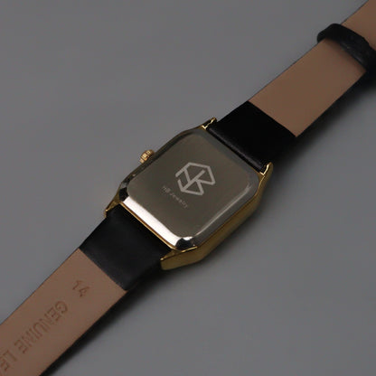 OMARIS Octagon Sides Rectangle Women's Fashion Quartz Leather Watch