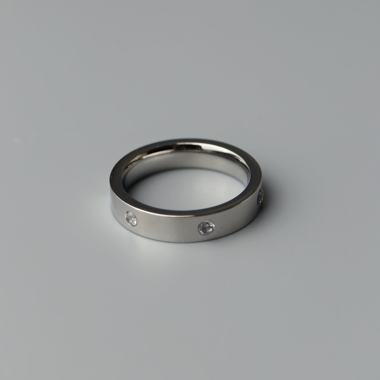 FALCO Silver/Gold Full Embedded Pattern Couple Rings