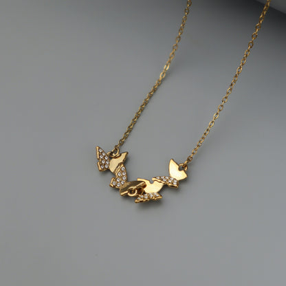 YNA Four-Butterfly Style Necklace