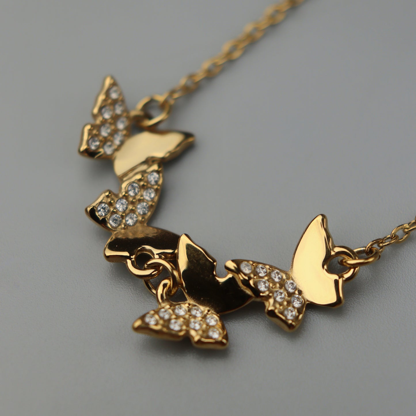 YNA Four-Butterfly Style Necklace