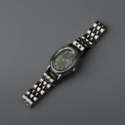 MONTRE Oval Mint Green Dial Watch – Elegant Fashion Quartz Timepiece with Slim Strap for Women