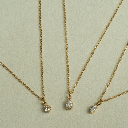 BRILLIANCE STONE Pendant Chain Necklace For Women's