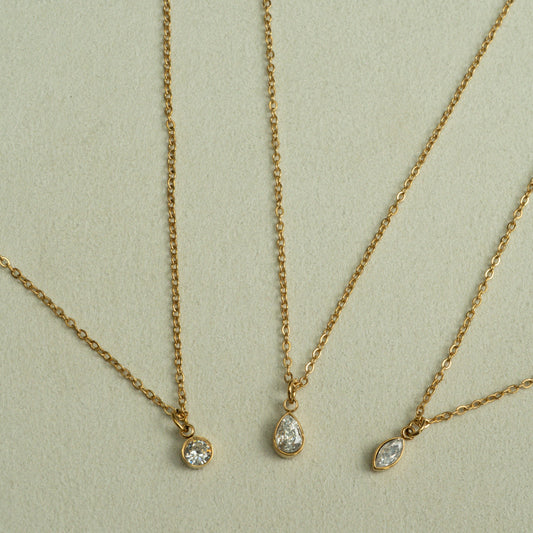 BRILLIANCE STONE Pendant Chain Necklace For Women's