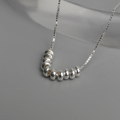 EBELLA S925 Silver Abacus Beads Pendant Chain Necklace for Women
