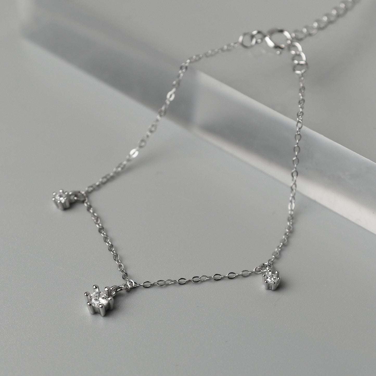 LEMIRRA S925 Silver Tiny Glossy for Women Bracelet