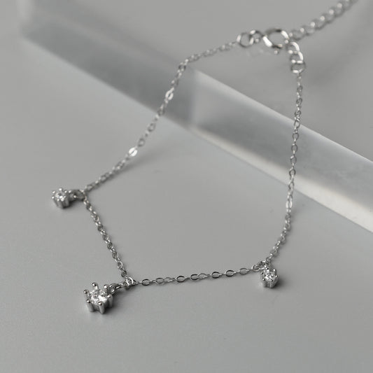 LEMIRRA S925 Silver Tiny Glossy for Women Bracelet