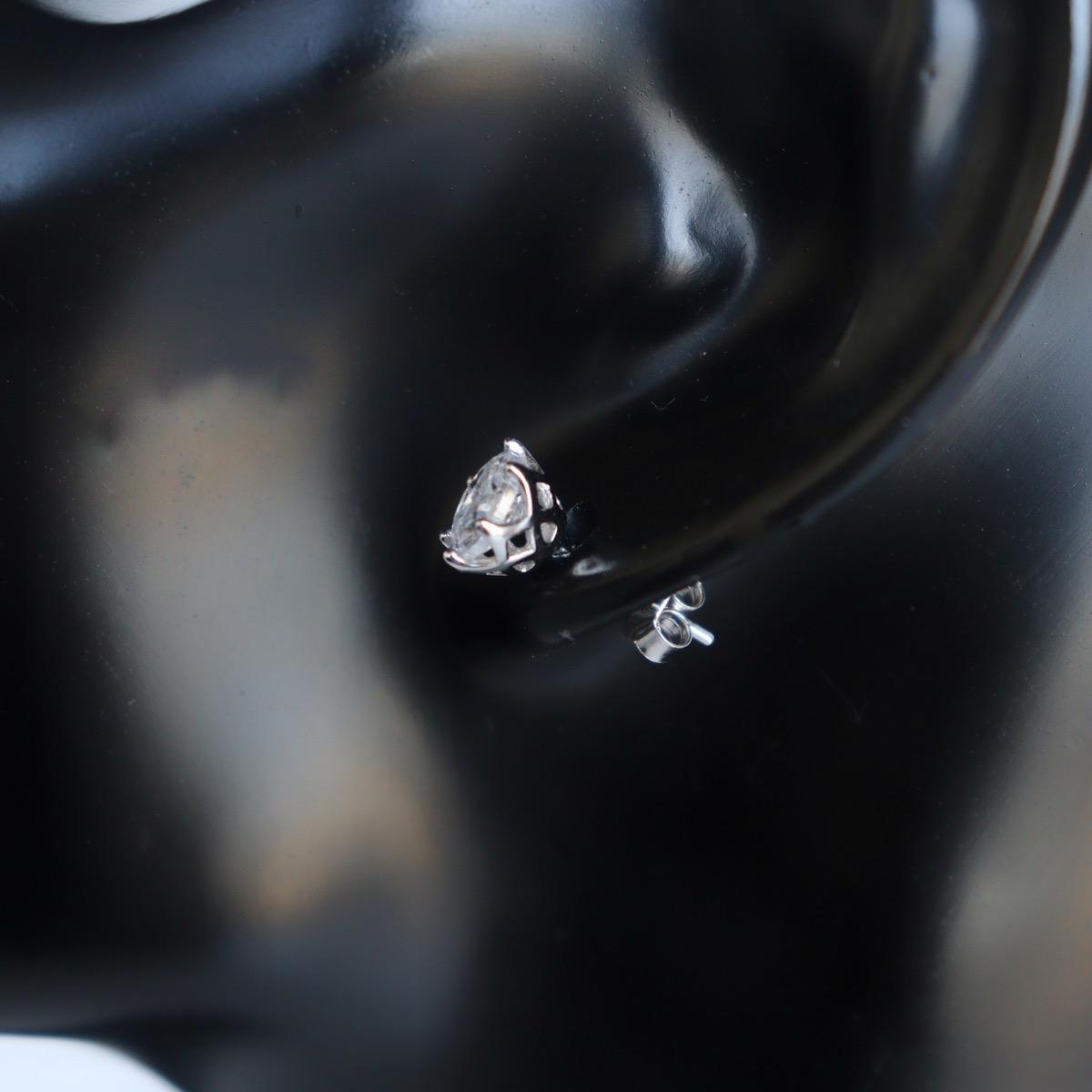 CRYS Zircon Stud Earrings Jewelry Women Fashion Accessories