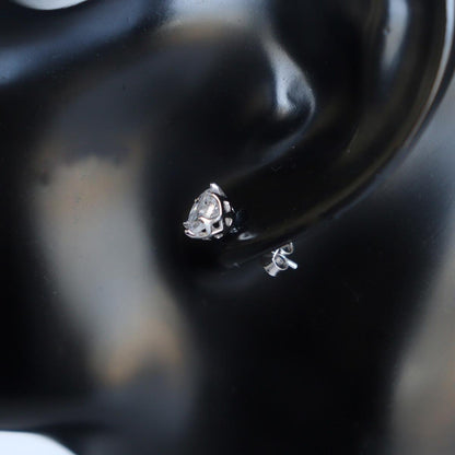 CRYS Zircon Stud Earrings Jewelry Women Fashion Accessories