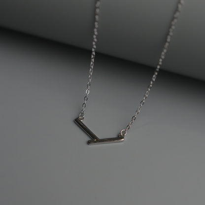 SIVAN S925 Silver Geometric V Necklace