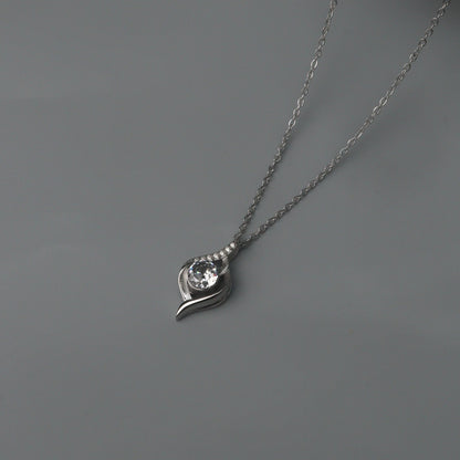 Silver AMES Song Symbol Eye of My Heart Pendant Choker Chain Necklace for Women