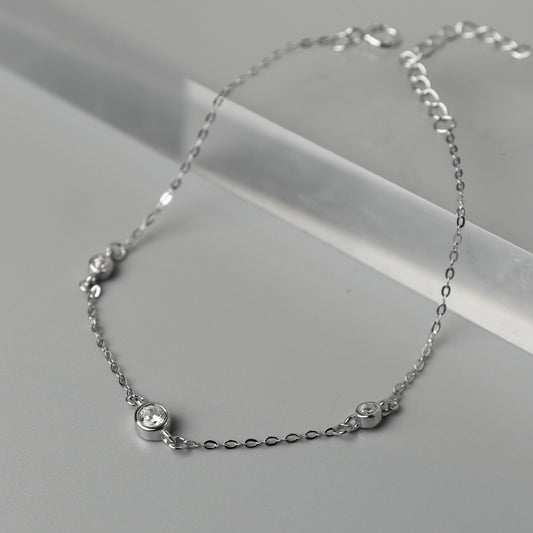 DOTELLE S925 Silver Mini Shiny Ball for Women Bracelet