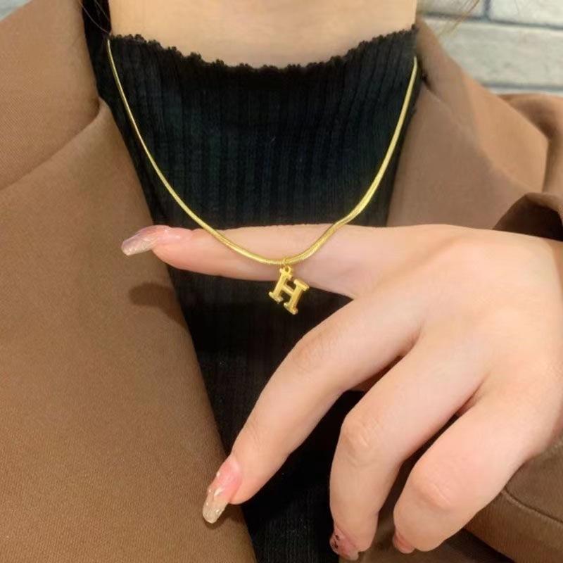 ALPHABET Letter Flat Pendant