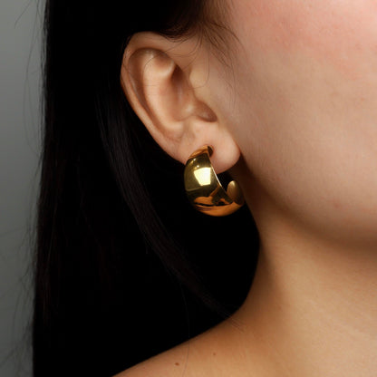 AMOS Classi C Big Half Hoop Earrings For Women's