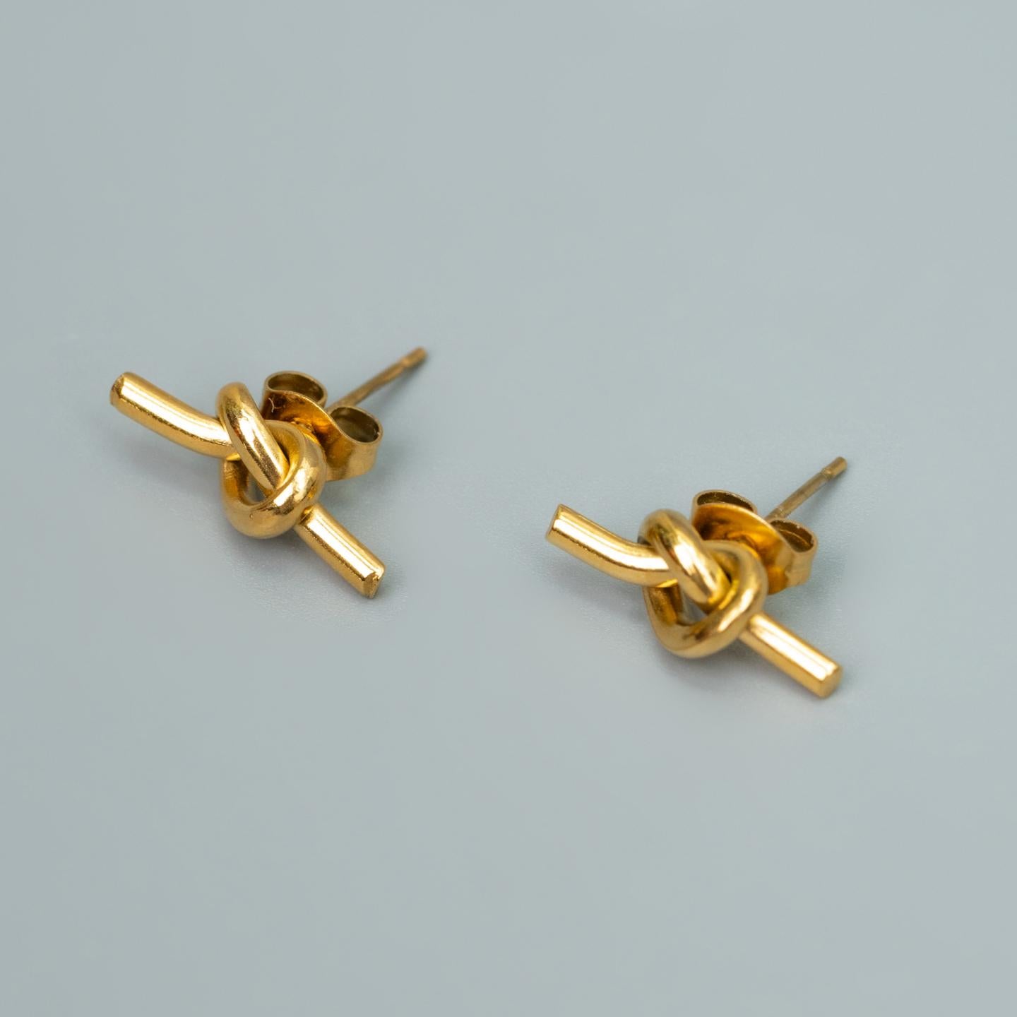 JAQ Tie Knot Stud Earrings for Women's