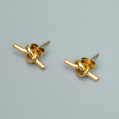 JAQ Tie Knot Stud Earrings for Women's