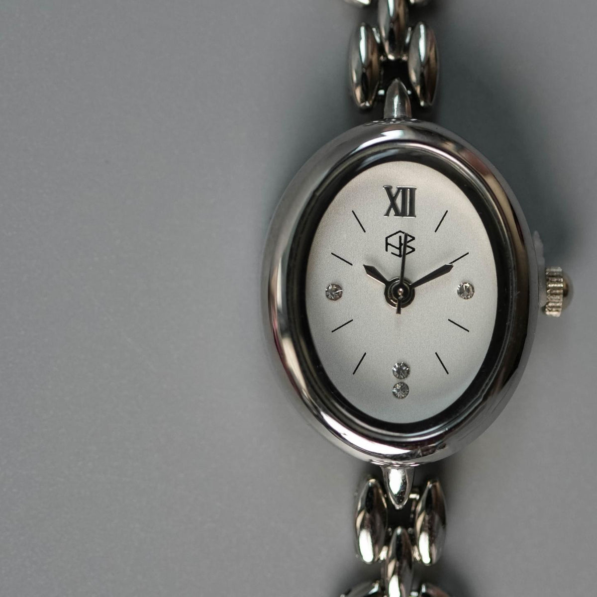 OVALA Gray Oval Dial Watch