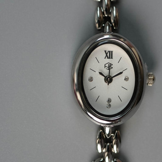 OVALA Gray Oval Dial Watch