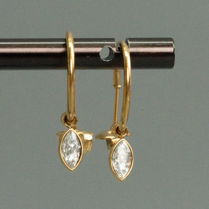 BRILLIANCE STONE Hoop Drop Earrings for Women's