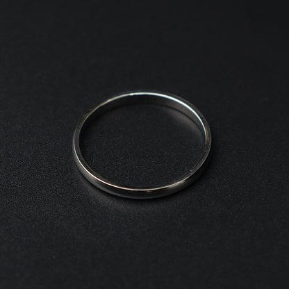 Men Jewelry LAZREN Silver Thin Plain Ring Fashion For Men's