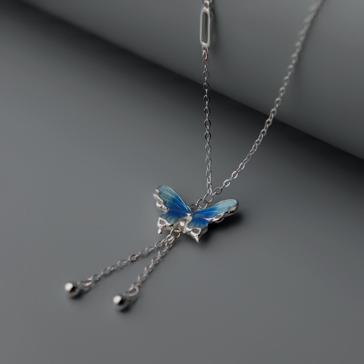 CHLOE S925 Silver Blue Butterfly Pendant SN00032