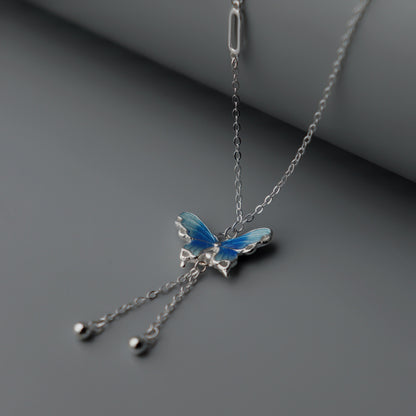 CHLOE S925 Silver Blue Butterfly Pendant SN00032