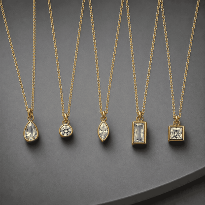 BRILLIANCE STONE Pendant Chain Necklace For Women's