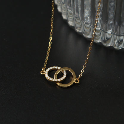 ENTWINE Hollow Round Tangled Pendant Chain Necklace