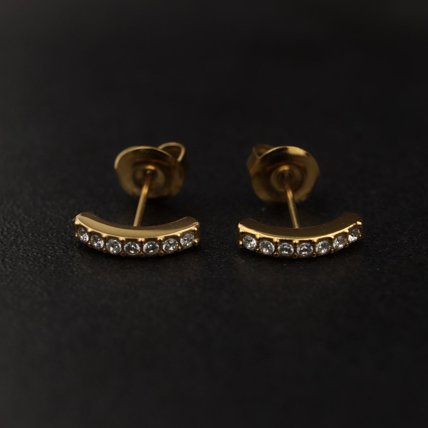 RENATA Small Smile Stud Earrings For Women's
