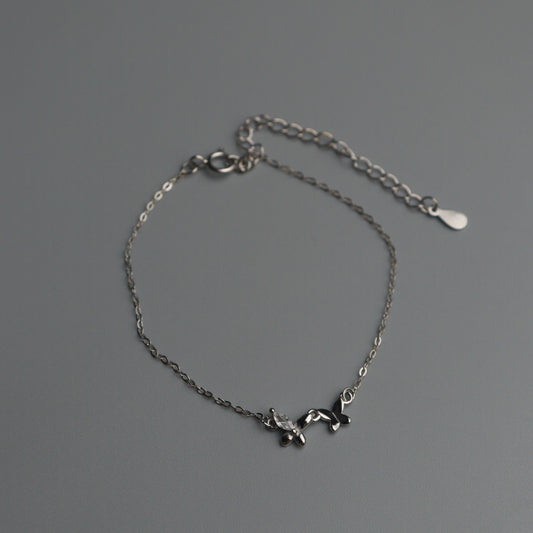 VERITY S925 Silver Mini Butterfly Bracelet
