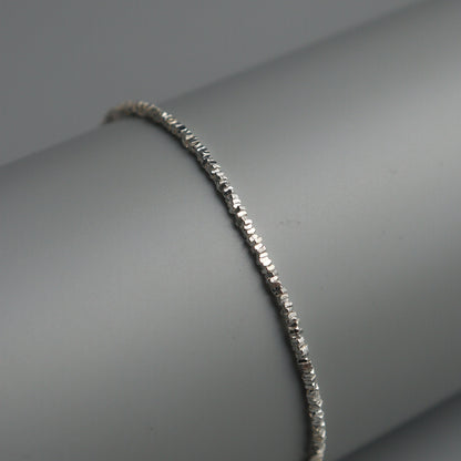 ZOSIA S925 Silver for Men Women Irregular Square Bracelet
