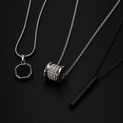 HB Men Jewelry COLLECTIONS of Necklace, Earrings, Bracelet & Adjustable Rings Fashion Accessories
