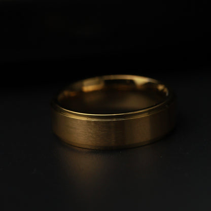 HB Men Jewelry WALTER 6mm Wide Inlay Blank Plain Ring Fashion For Men's