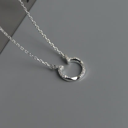 ELSIE S925 Silver Center U Shape