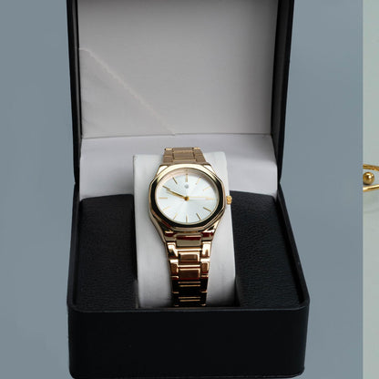 JAGER Vintage Round Gold-Tone Unisex Fashion Watch