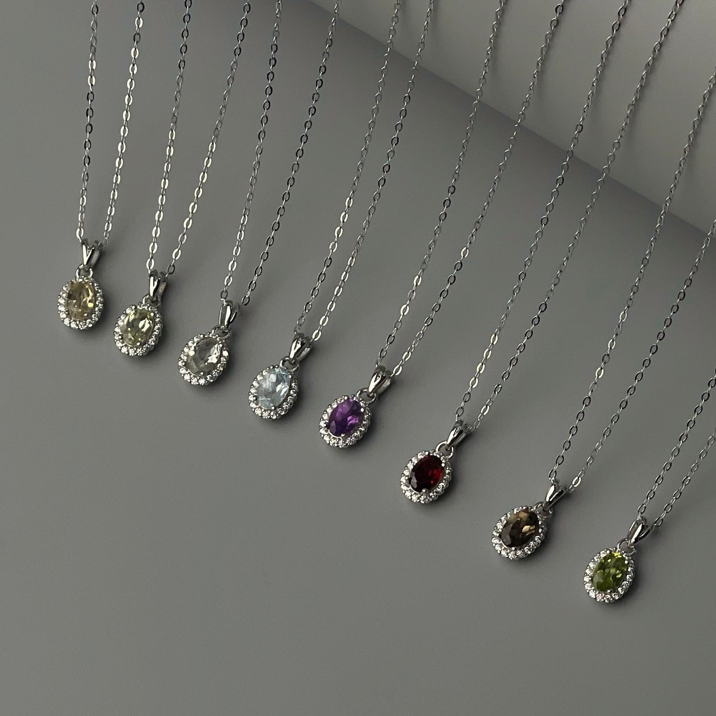 Oval Pendant Natural Citrine Light Yellow Quartz Gemstone S925 Silver Chain Necklace Pawnable with AGCL Certification