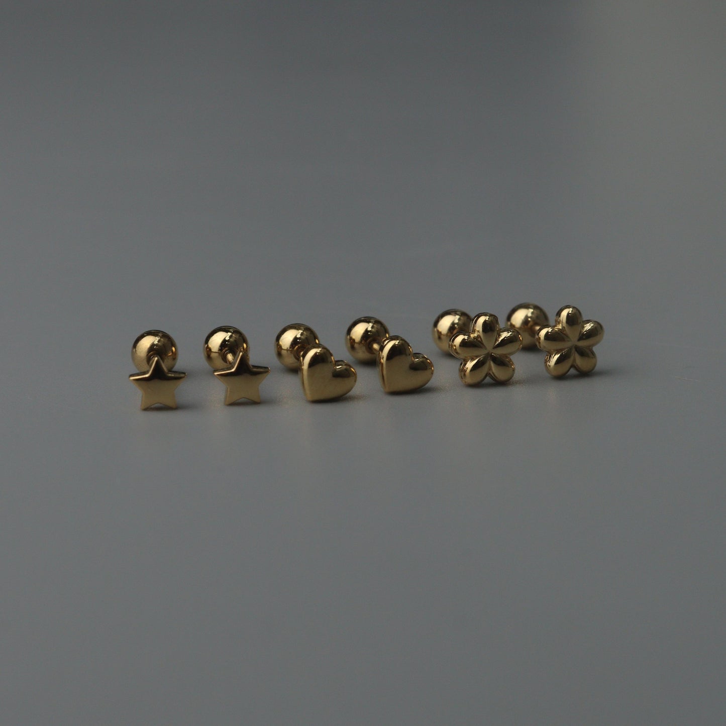 Mini Various Shapes Stud De Roscas Earrings Collections Women's