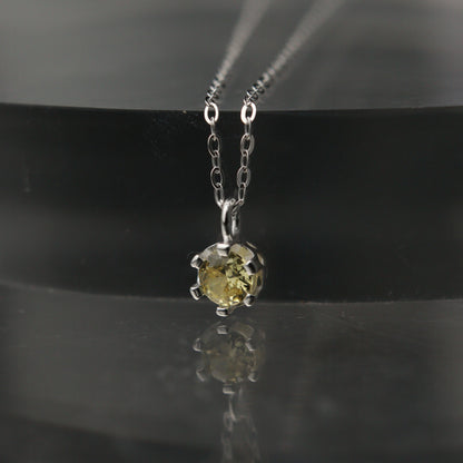 Birth Month Stones S925 Silver Pendant Chain Necklace for Women