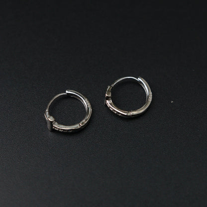 DREI S925 Silver Letter T Clip Earrings Women's