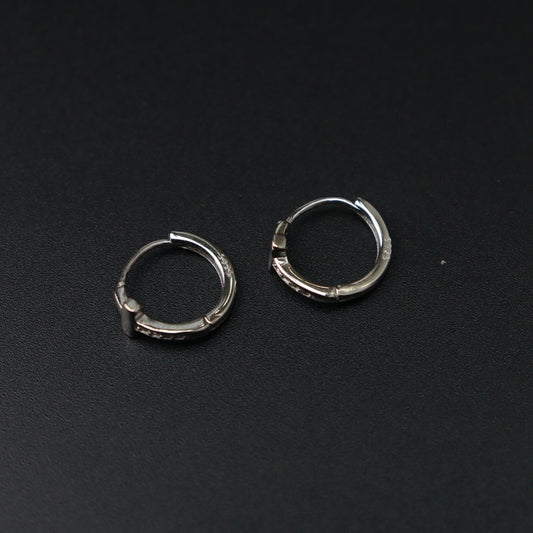DREI S925 Silver Letter T Clip Earrings Women's