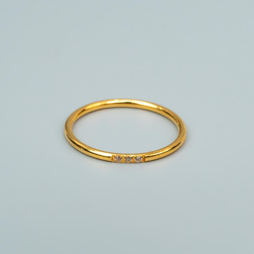 CORIN Centered Embedded Thin Ring for Women