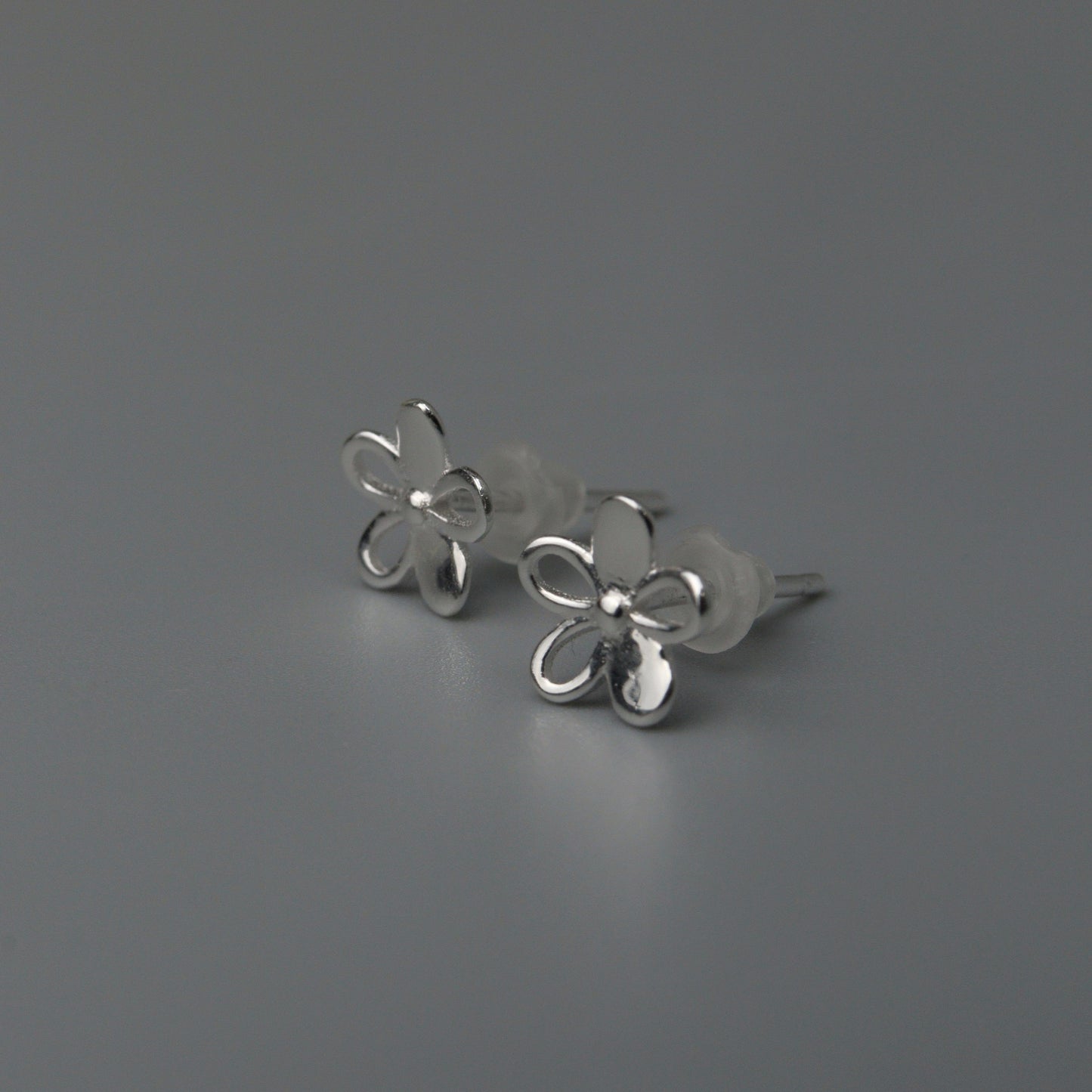 LICEA S925 Silver Hollow Flower Stud Earrings Women's